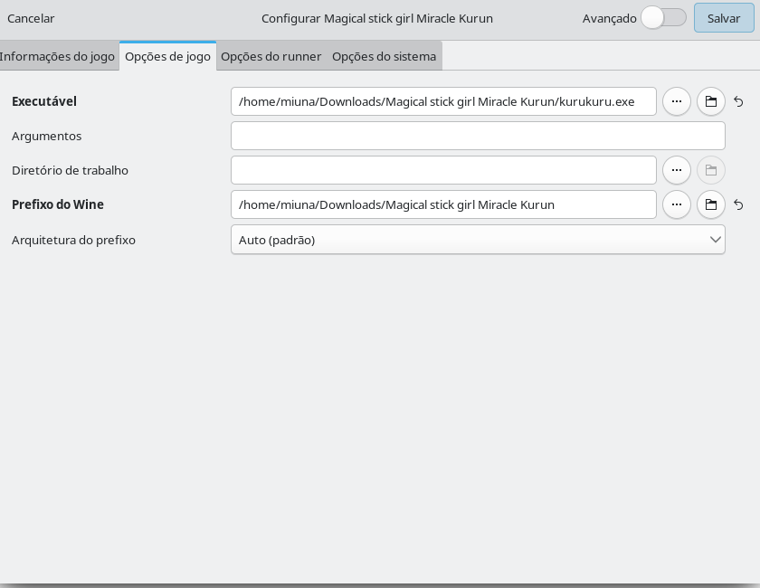 selecting game executable in lutris